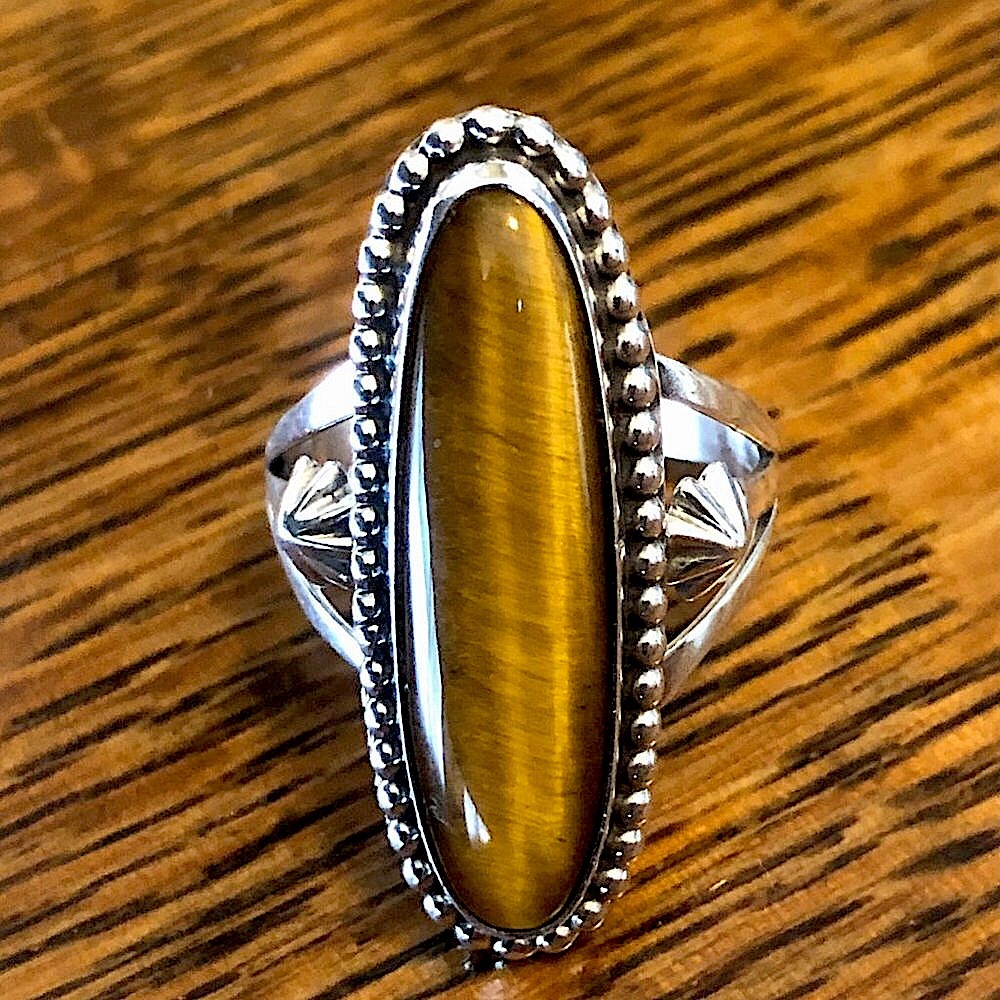 $78 Navajo Running Bear Estate Ring Sterling Silver  Size 10 Marked RB Sterling - Picture 4 of 7
